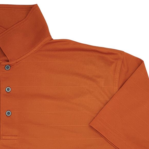 Champions Tour Polo Shirt Mens XL Orange Golf Performance Short Sleeve Striped - Picture 3 of 11